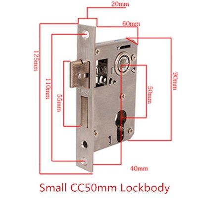 Ægte 304 rustfrit stål indendørs låsehus stort og ... – Vicedeal