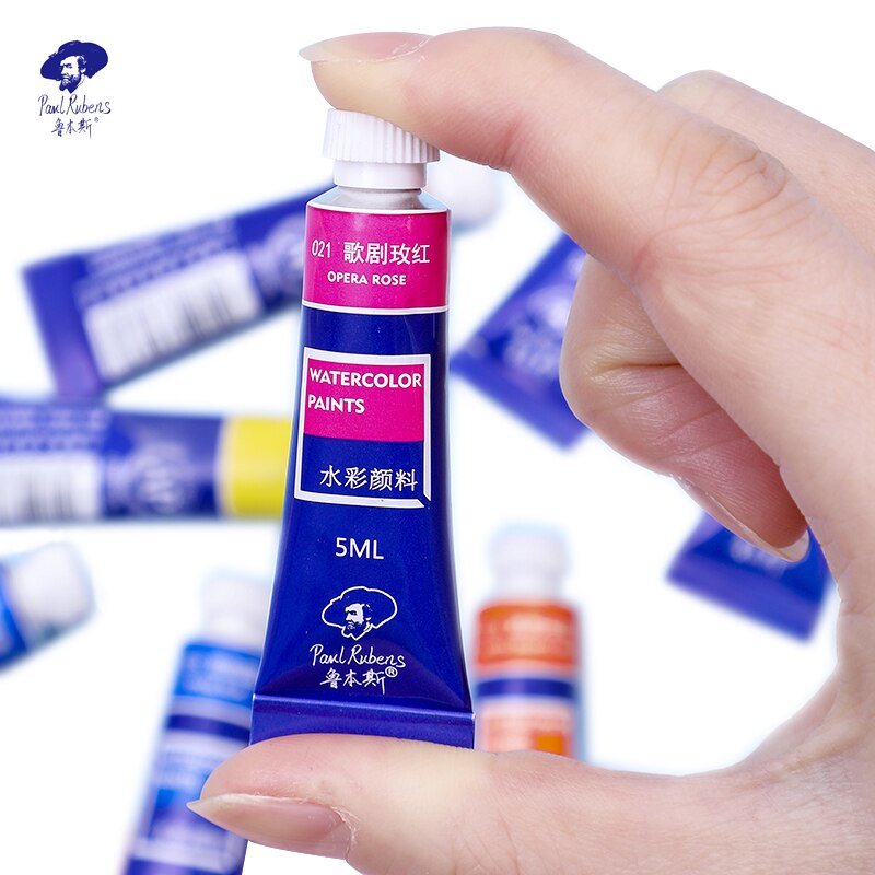 Paul Rubens-Caja de para estudiantes y principiantes, juego de acuarela fluorescente de la Opera en la serie de 14 colores, 5ml