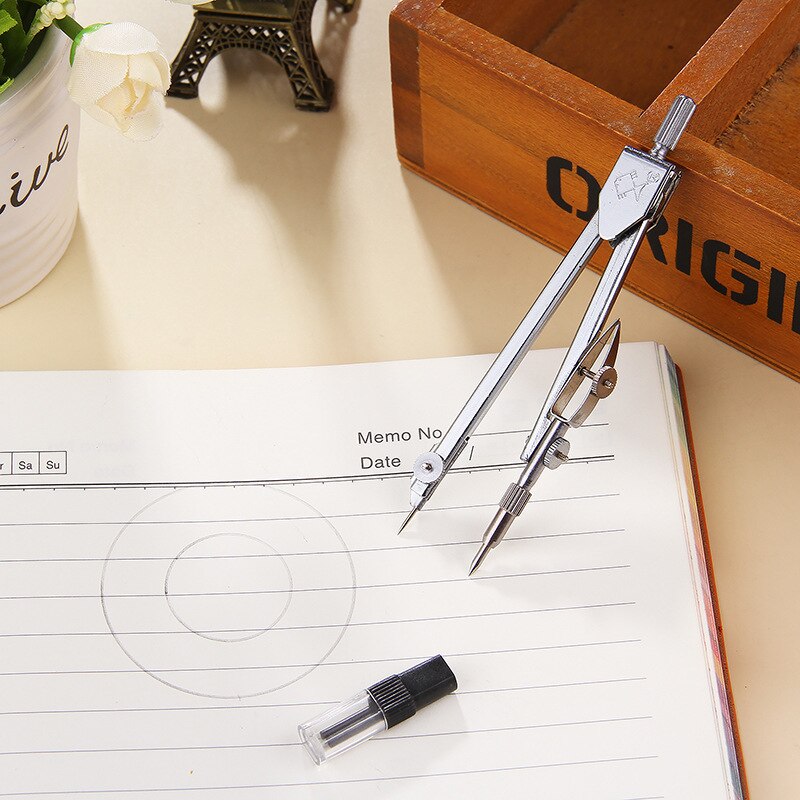 Metal Compass Set Drawing Stainless Steel Student Stationery Geometry Painting Circle Tools School Supplies