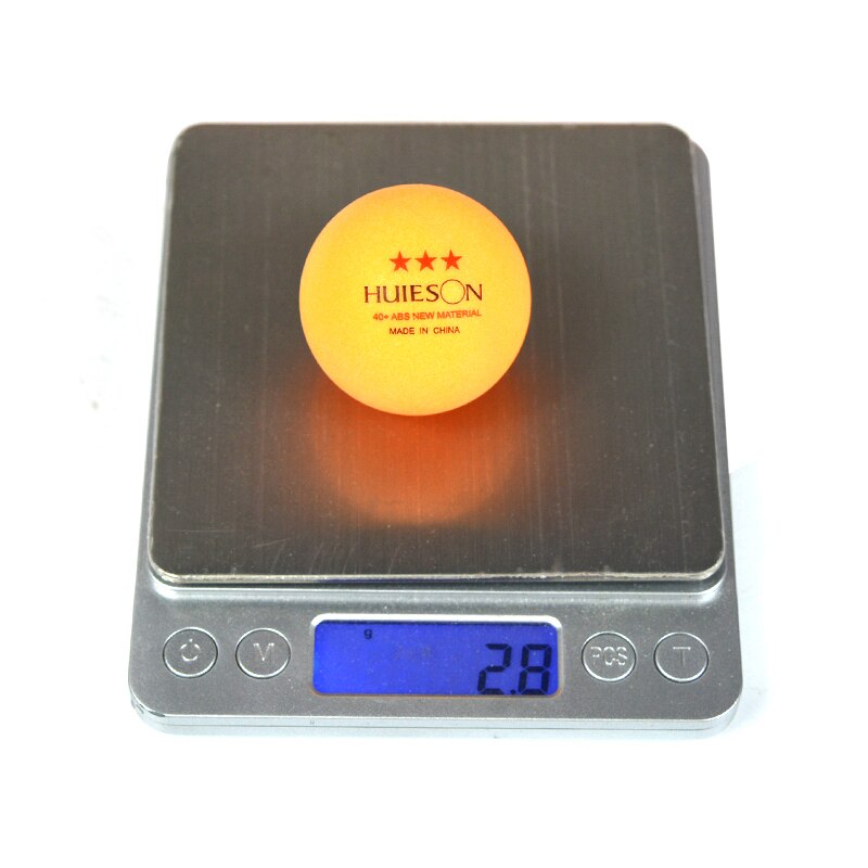Huleson-Juego de pelotas de tenis de mesa de 3 estrellas, Material inglés, Pelotas de Ping Pong de práctica, ABS, entrenamiento, 10/50/100 Uds.