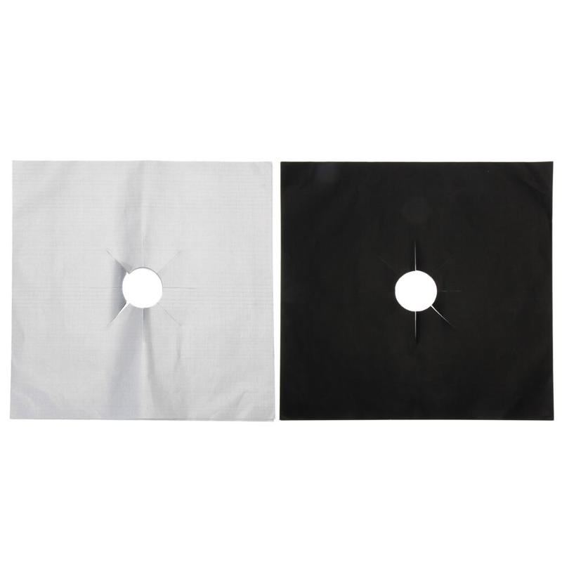 4pcs/lot Stove Protector Cover Liner Non-Stick Aluminum Foil Dishwasher Safe Protective Foil Stove Protectors Cover