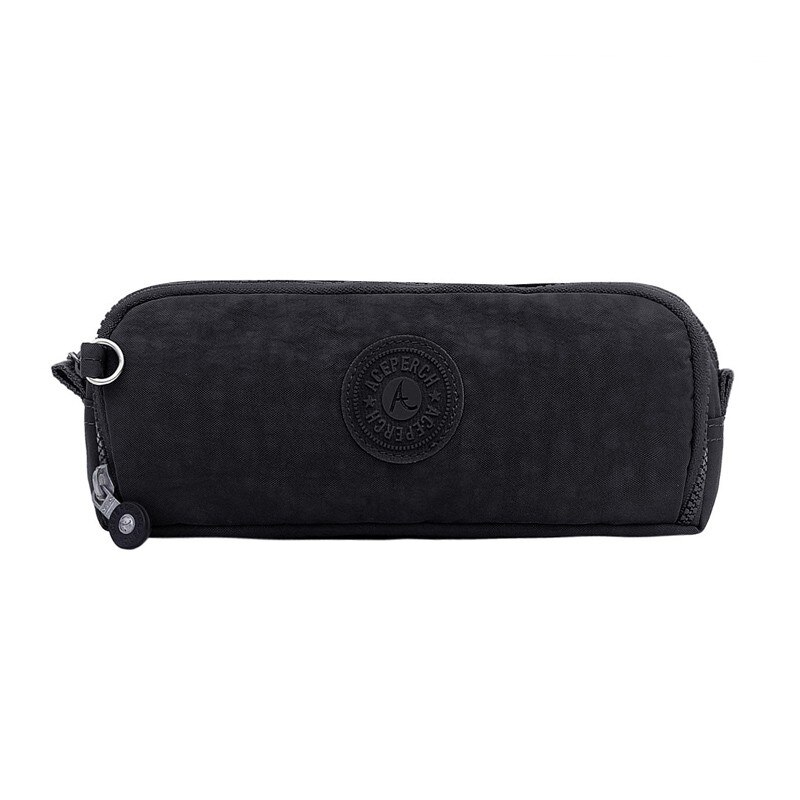 ACEPERCH Toevallige Etui Kawaii Grote Capaciteit Haar Schaar Zakken Pen Case Levert Potlood Schooltas Box Pouch Briefpapier: Black
