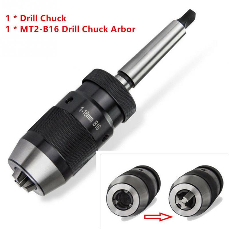 1-16mm MK Self Tighten Durable Lathe Tool MT1-MT5 Arbor Accessories Keyless Machine Accurate Drill Chuck Steel Live Center