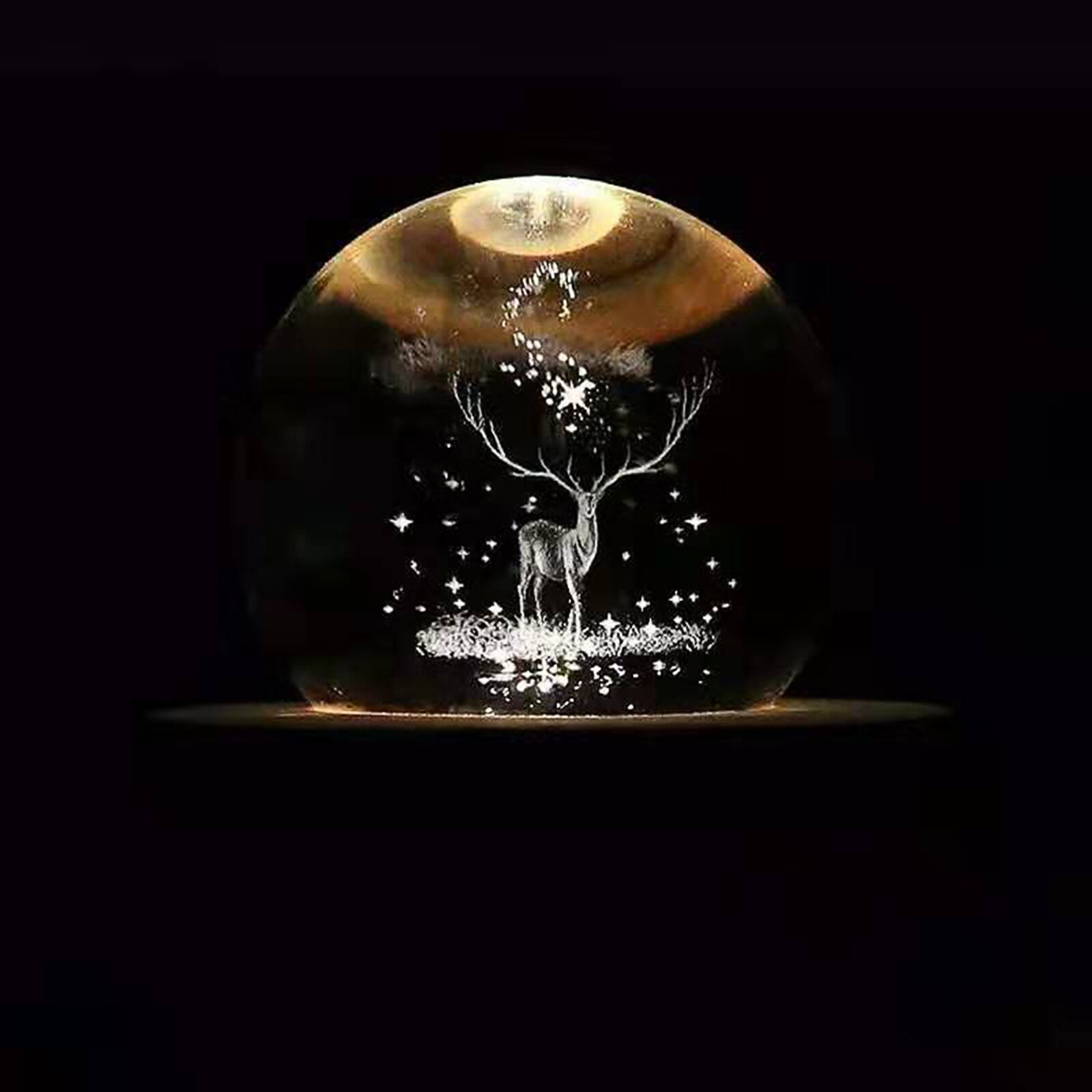 Vintage muziekdoos kristallen bol projectie houten lichtgevende led-lamp bt-luidspreker voor verjaardagen en kerstmis