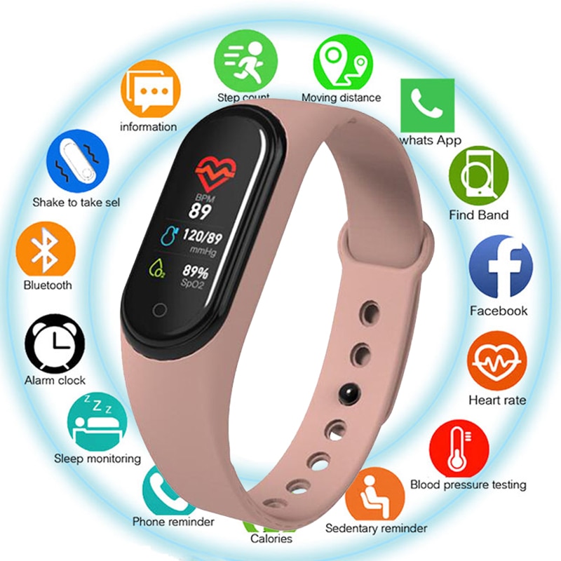 M4 smarte armbånd aktivitet tracker blodtryk puls måling ure fitness smart band puls armbånd  pk 115 plus
