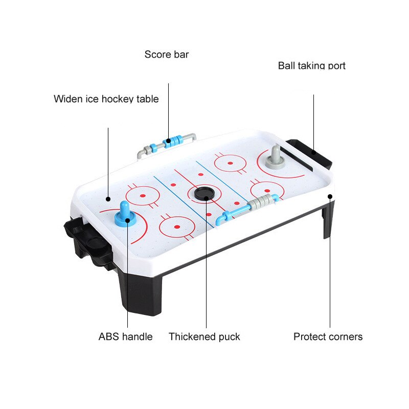 Tavolo da Hockey da tavolo Mini Arcade Air Table Top gioco per bambini, ragazzi e adulti a batteria nessuna batteria inclusa