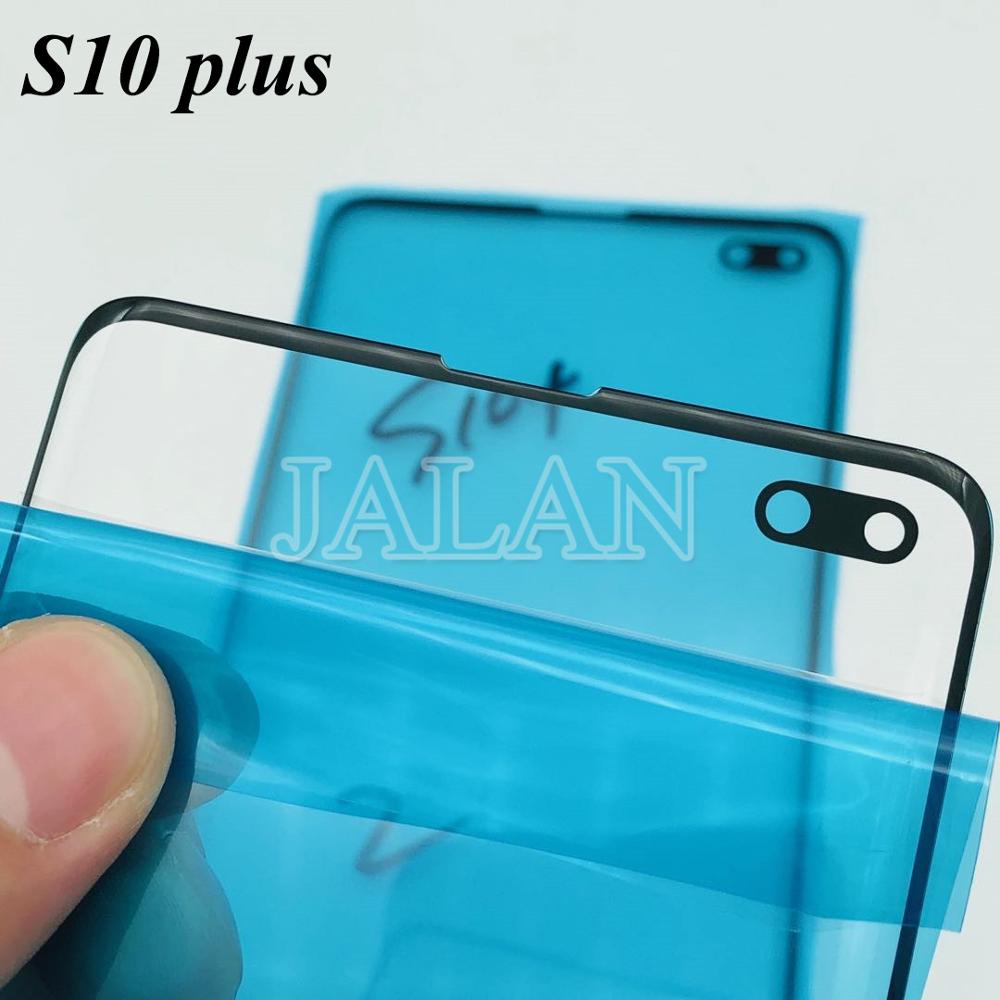 5 stk lcd skærm glas til samsung  s10 plus lcd reparation  g975 touch screen front out glas udskiftning