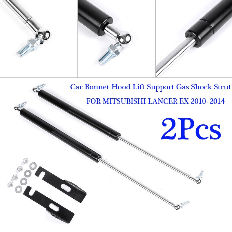 2pcs Car Bonnet Hood Lift Support Gas Shock Struts For Mitsubishi Lancer EX