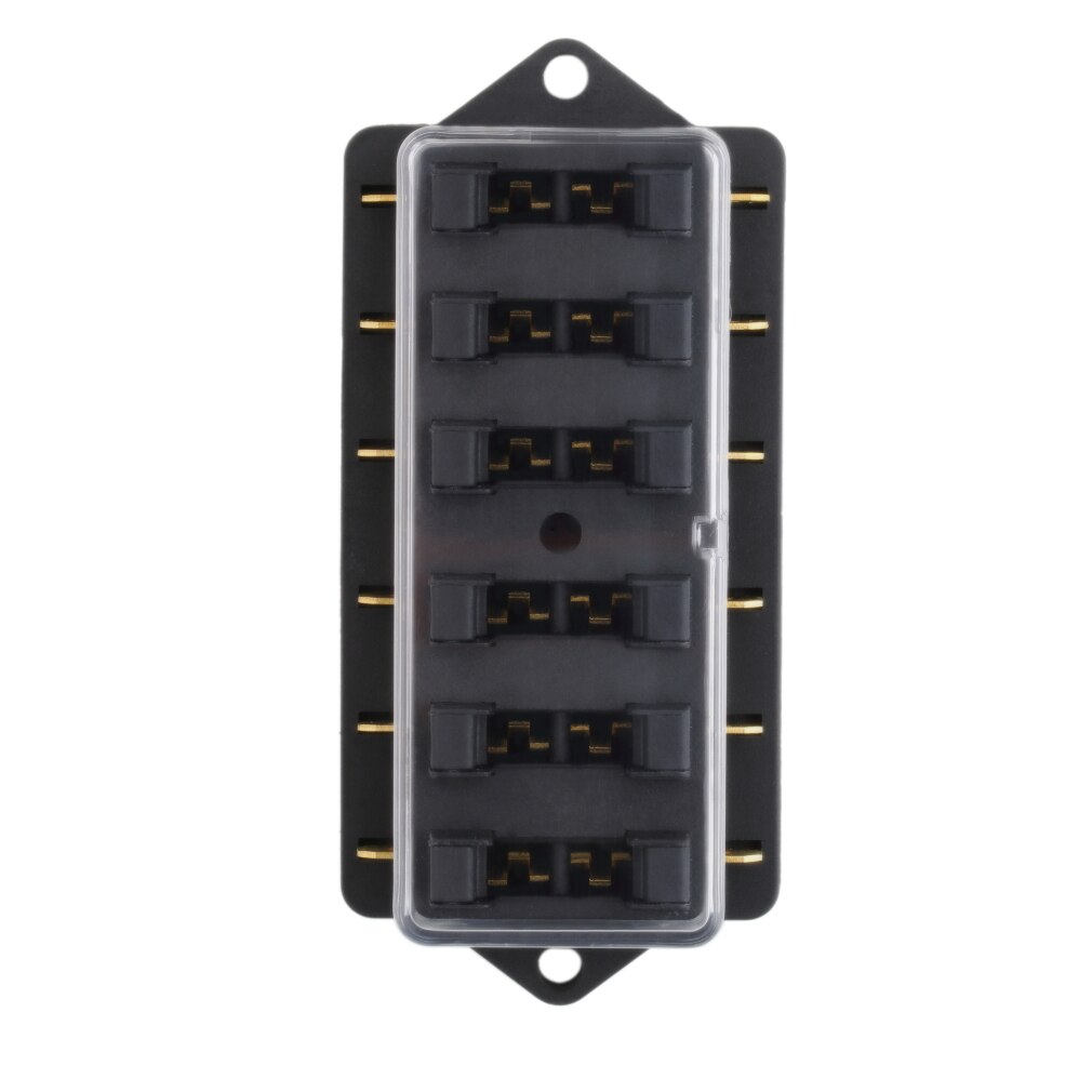 Nyaste 12v 6 -vägs säkringsbox block säkringshållare box bil fordon krets bil blad bil säkring tillbehör verktyg