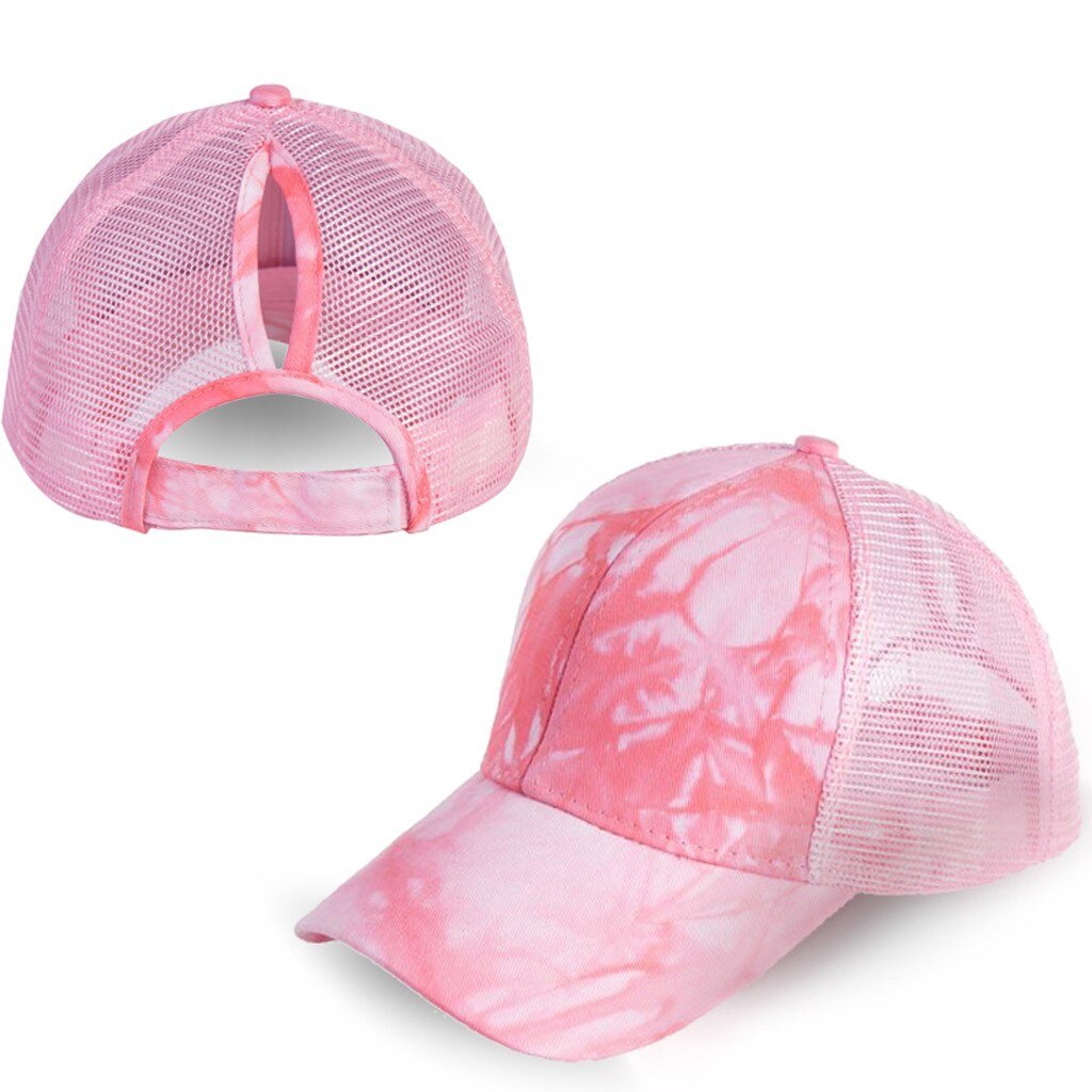 1PCs Unisex Couple mode CapTie-Dye Cap Breathable Plain Mesh Baseball Cap Adjustable Snapback Hats Hip Hop Hat sombrer: PK