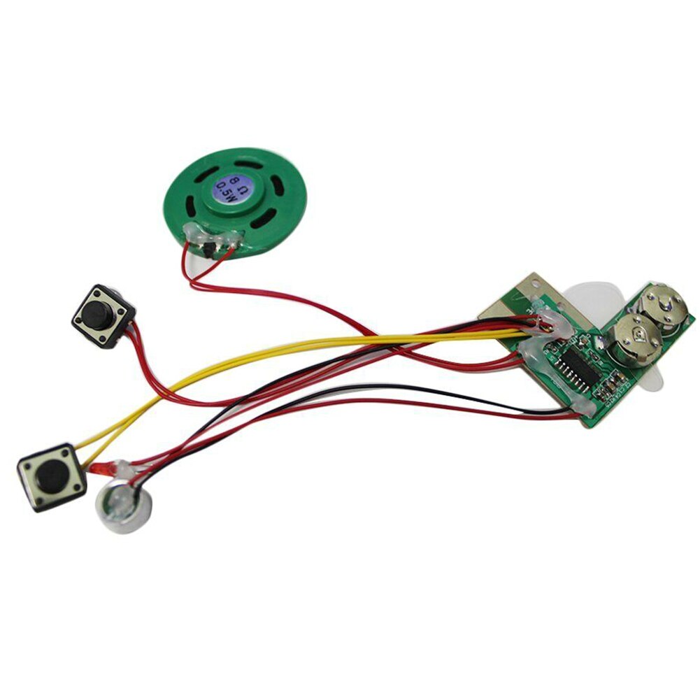 2 Pcs Musical Recordable Black DIY RF Battery Powered 10 Seconds Talk Chip Voice Module Easy Operate Sound Greeting Card