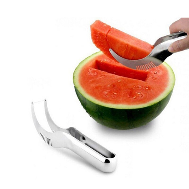 1 Pcs Party Supply Roestvrij Staal Gesneden Fruit Watermeloen Cutter Snelle Slicer Smart Keuken Snijgereedschap