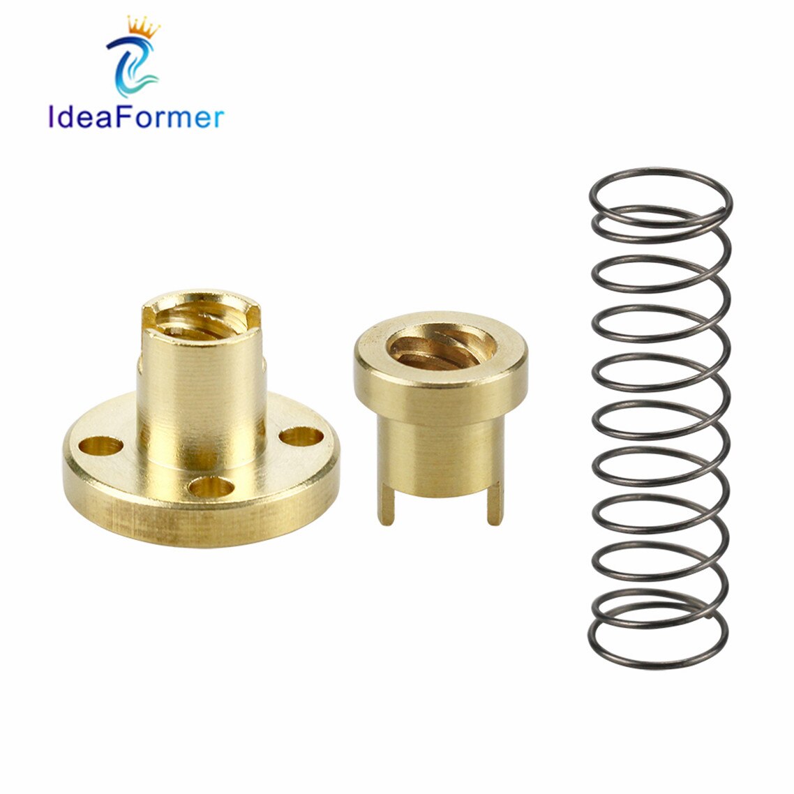 T8 Trapezoidal Lead Screw 150-600mm+Anti-Backlash Nut+KP08/KFL08 Bearing Bracket+5*8mm Flexible Coupling For 3D Printer Parts.