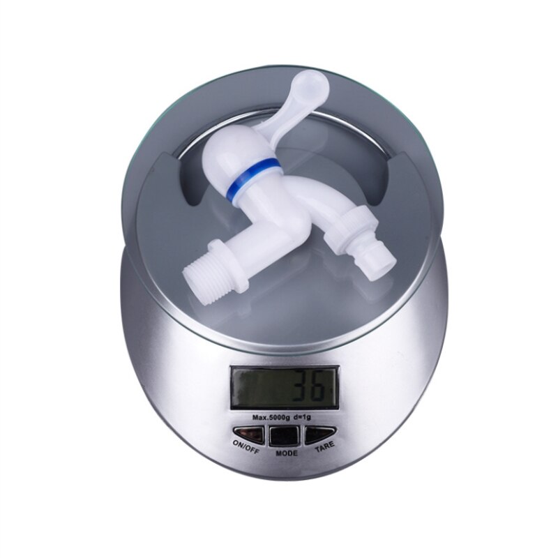 1pc Plastic Faucet PP Mini Tap Male Thread White Small Bibcock Easy Install Washing Machine Garden