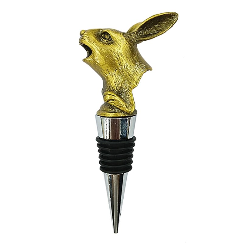 Pasen Cartoon Bunny Wijn Flessenstop Schenktuit Leuke Konijn Zinklegering Bar Tool Voor Huis Keuken Bruiloft Champagne Drank: GQT-2