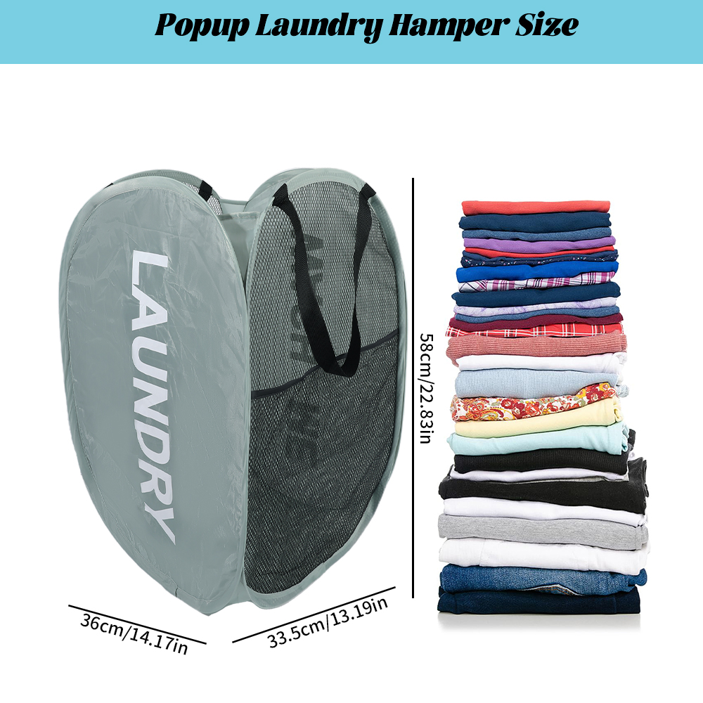 Panier à linge pliant et respirant, organisateur de linge , grande capacité, sac de rangement en filet pour jouets de lavage, accessoires de salle de bains à la: Or