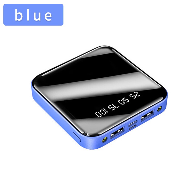 30000mAh Mini Power Bank Portable Charger Dual USB External Battery Charger Powerbank 30000 mAh for Xiaomi Mi iPhone 8 X Samsung: Blue