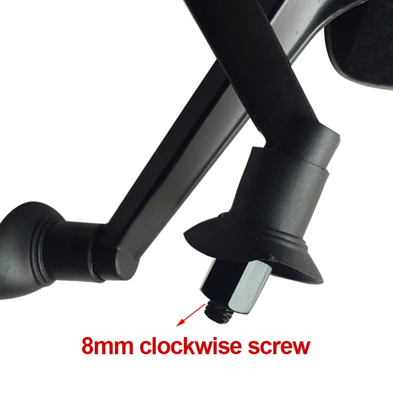 Bozxrx 1 paar 8mm schroeven universele fiets motocross onderdeel atv off-road motorfiets achteruitkijkspiegel koolstofvezel korrel spiegels