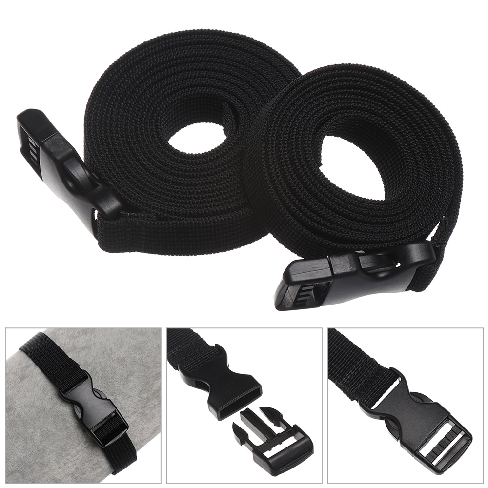 1PC Durable noir Nylon voyage attaché Cargo cravate libération boucle serrer ceinture sangle Cam boucle voyage attaché Kits extérieur Camping outil