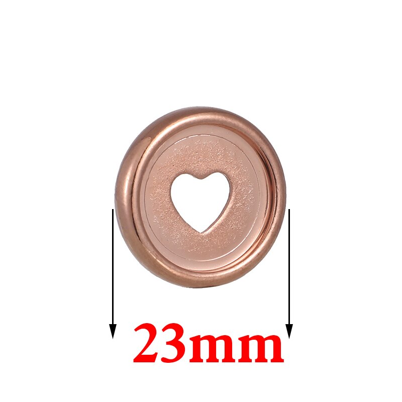 23Mm Binding Ring Paddestoel Gat Knop Notepad Plastic Losbladige Spoel 360 Graden Opvouwbare Plastic Schijf Plastic Gesp kantoor: 24pcs-Rose gold