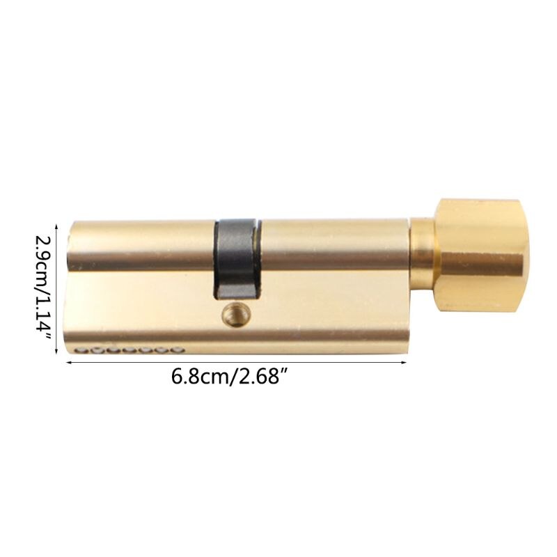 1Set Door Cylinder Lock Anti-theft Entrance Metal Door Lock with 3 Keys for Home