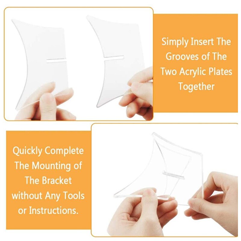 -4 PCS Acrylic Football Display Stand, Ball Stand Basketball Football Soccer Rugby Plastic Display Holder Plinth