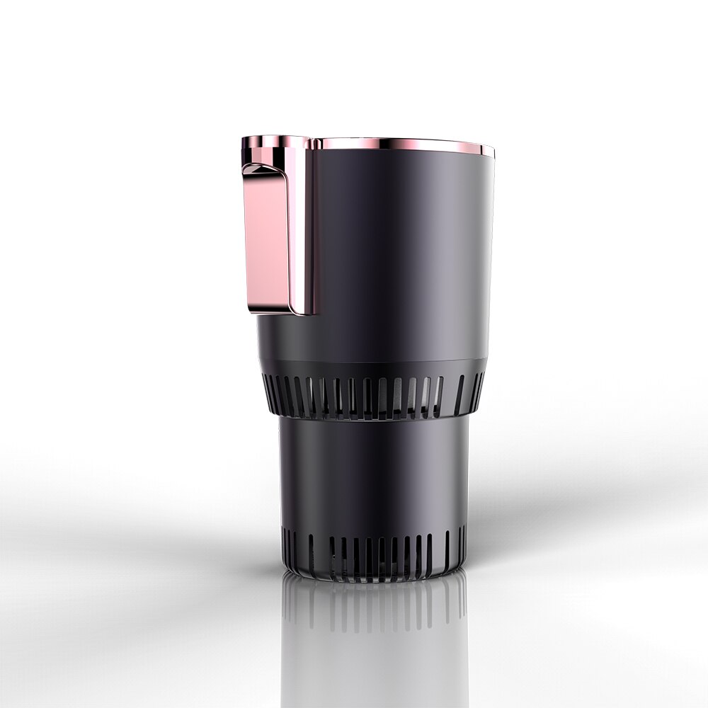 Dc 12v auto verwarming koelbeker 2- in -1 auto kantoor beker warmer koeler slimme auto beker mok houder beker koel drank blikjes: Roségoud