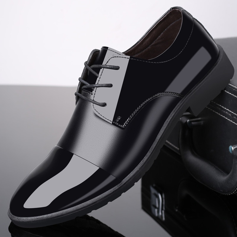 Mazefeng zapatos italianos negros formales hombres mocasines Zapatos de vestir de boda hombres zapatos Oxford de charol para hombres Hommes puntiagudos