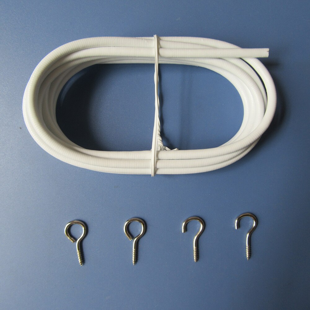 Práctico Kit de cables de cortina para ventana Boutique, Kit de 2 pares de ganchos y ojos, accesorios de decoración de cortinas