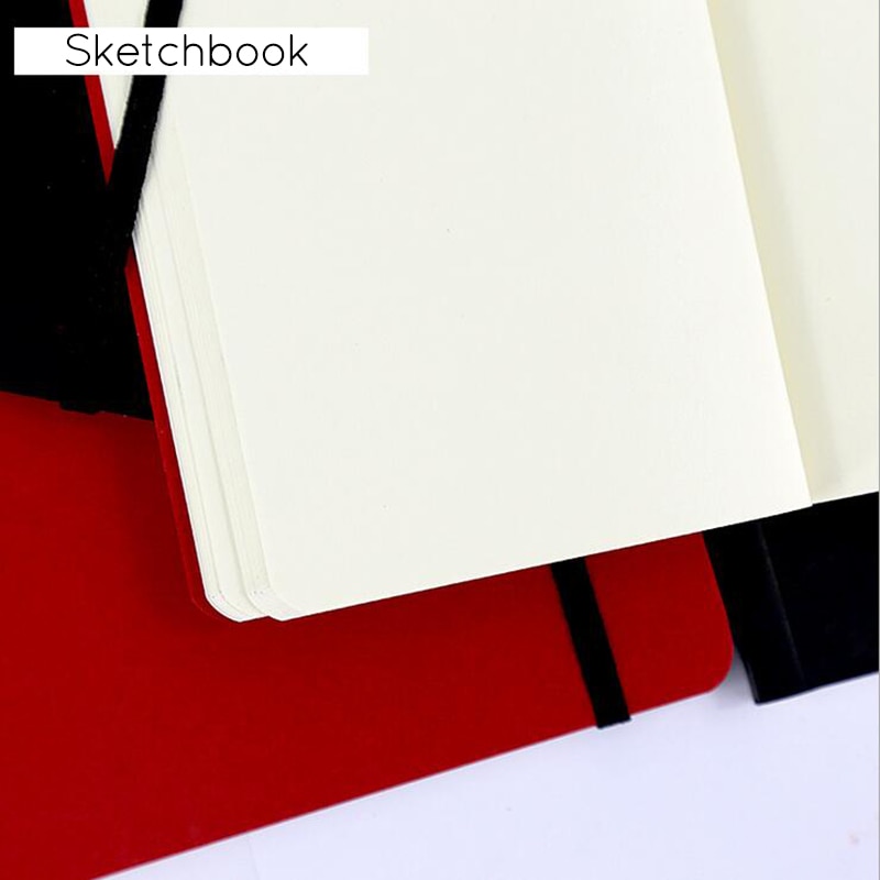 A5 A6 Sketch Book 80 Sheet Notebook 80gsm Stationery Notepad SketchBook For Painting Drawing Diary Journal School