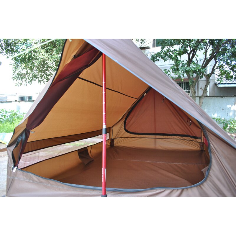 Zonder Polen Ultralichte Draagbare 2 Personen Single Layer A-Vormige Nok Tent Waterdicht Anti-Wind Moisquito 4 Seizoenen Outdoor