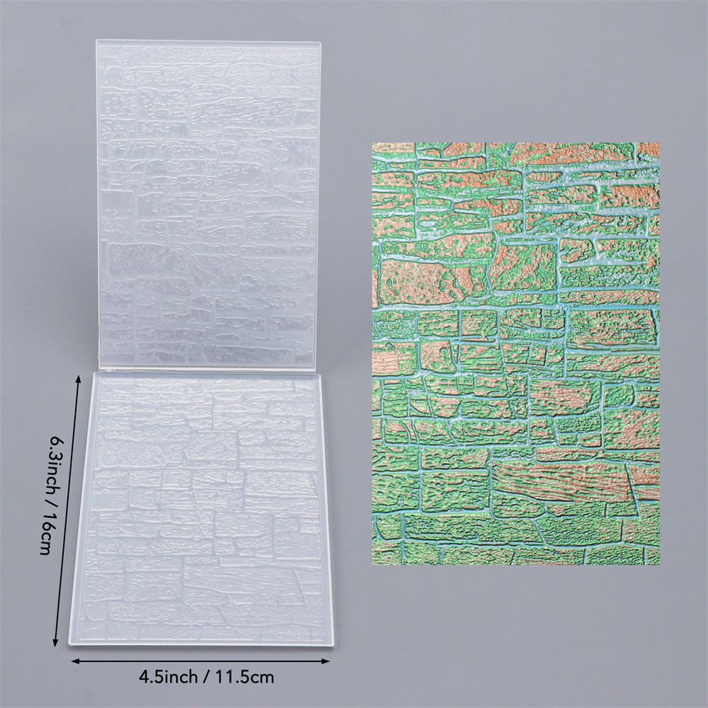 Carpeta de estampado con textura 3D, carpeta de estampado de fondo del Día de San Valentín para plantilla para hacer tarjetas, manualidades de álbum de recortes: Amarillo claro