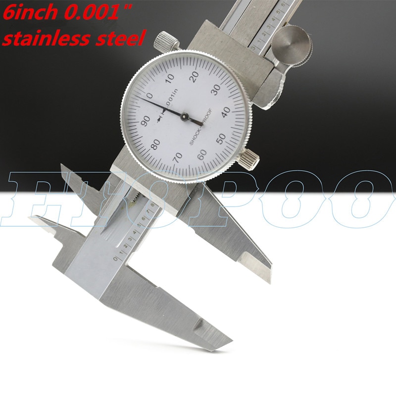 150mm 6inch Shock proof Dial Caliper 0-150mm Dial Vernier Caliper micrometer gauge .