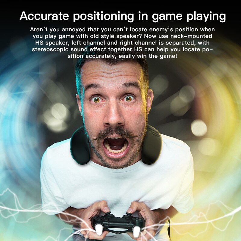 Xiaomi Youpin Wireless Bluetooth Neck Speaker Portable FM Radio 3D Surround Music Player Speaker With Microphone