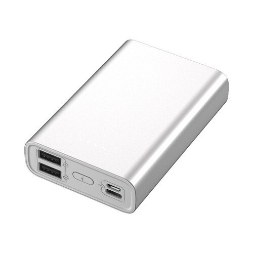 Mini batterie externe Portable de grande capacité 80000mAh, avec lampe de poche, 2usb, charge rapide, batterie externe pour IPhone Xiaomi Samsung: Silver