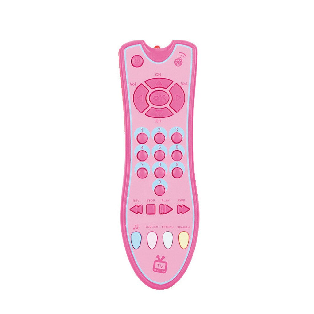 Télécommande de télévision musicale pour enfants, jouet avec lumière et son, éducation précoce, télécommande de télévision grise, jouets pour enfants # L35: Black