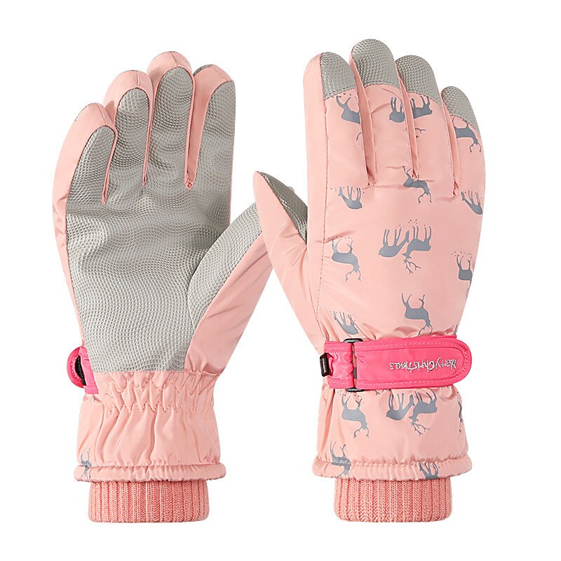 Thermische Skihandschoenen Winterwanten Waterdicht Winddicht Leren Motorbike voor Heren en Dames Zwart M