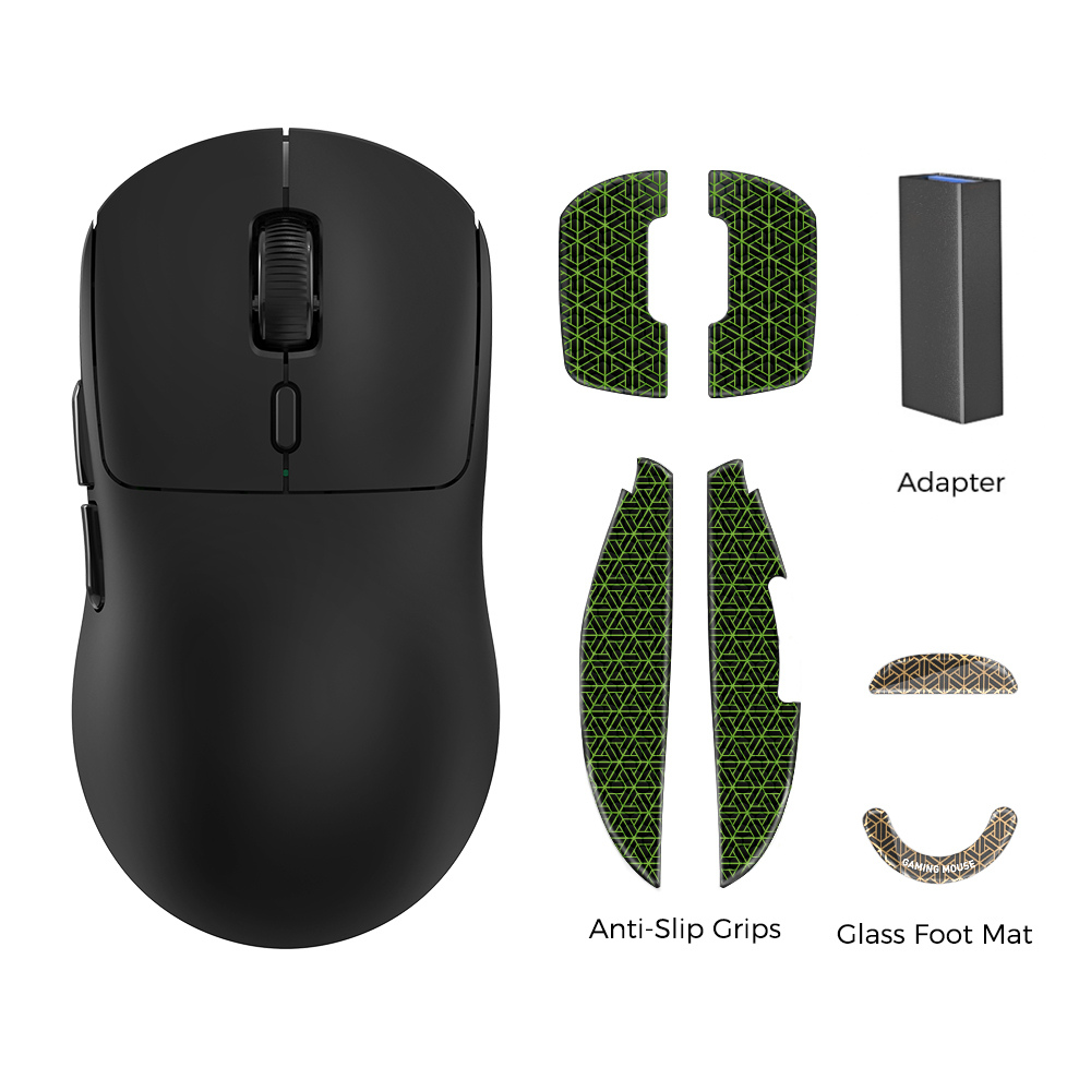 Kysona M600 V2 PAW3395 souris de jeu Esports sans fil Bluetooth 55g 26000DPI 6 boutons souris d'ordinateur optique pour jeu ordinateur portable: Gris foncé
