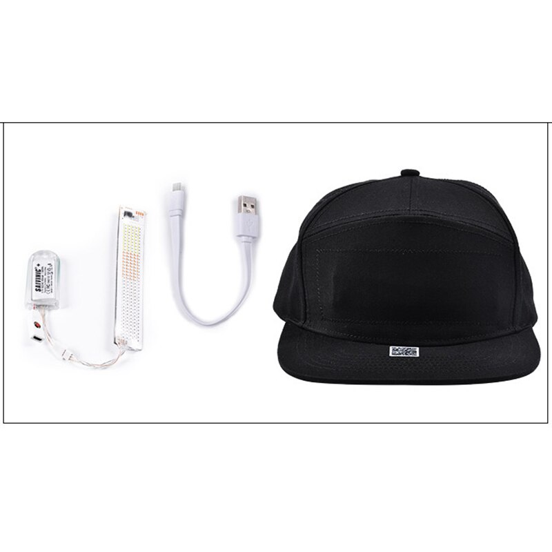 Led Licht Caps Glow In Donker Licht Up Hoeden Caps Lichtgevende Hoed Unisex Mobiele App Bediening Led Verlichting Bluetooth hip Hop Hoed