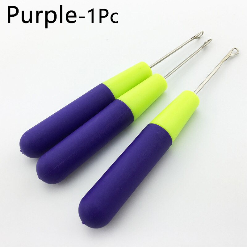 Crochet Hook Needle Hair Weaving Needle For Braids Knitting And Crochet Needles Jumbo Braiding Twist Hair Extensions Hook Needle: 3.8mm / Purple
