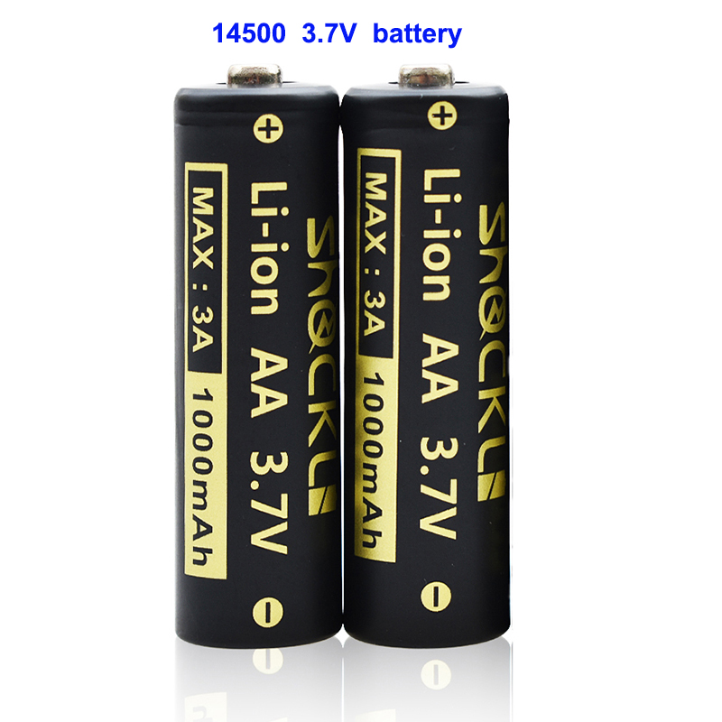 Shockli 2-8 sztuk 14500 1000mAh 3.7V akumulatory litowo-jonowe bateria AA ogniwo litowe do latarki Led reflektory zabawki