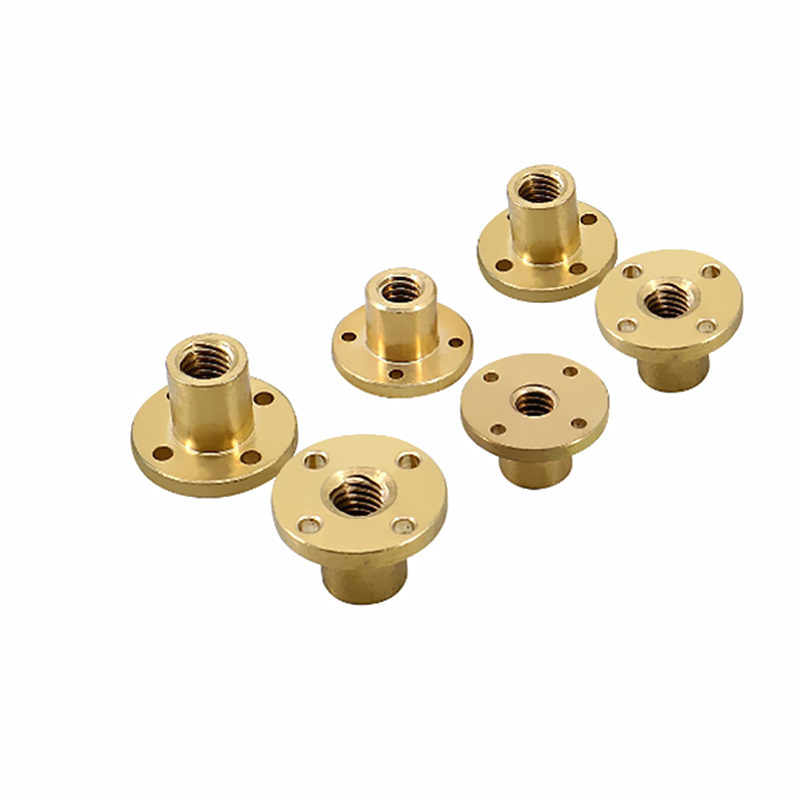 T12 kołnierz mosiężna nakrętka z podziałką 2mm 3mm ołów 4mm 8mm 10mm 12mm fit 304 śruba stalowa ze stali nierdzewnej do drukarki 3d cnc