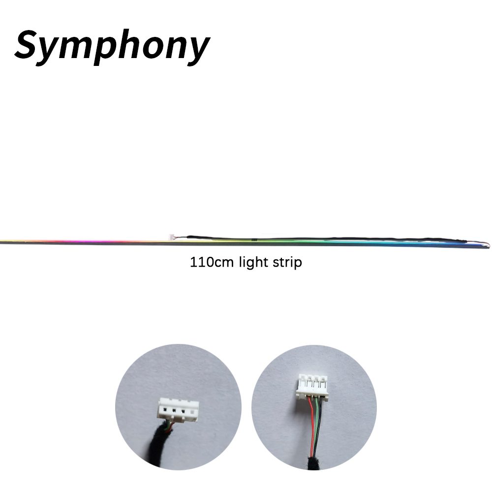 Tosone symfoni streamer ledet-omgivelseslysdeler i fullfarger, 3- tråds lyslist (rgb dør-/oppbevarings-/fotlys, 4- tråds)