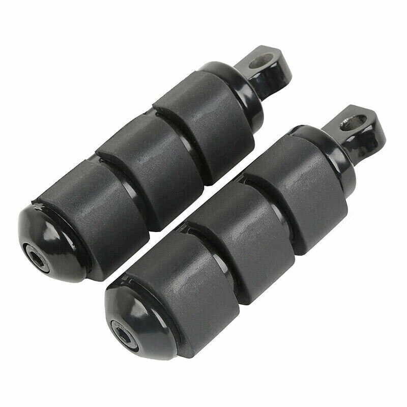 Motorrad Anti Vibration Gummi Fußrasten Fußrasten Für Harley Softail FXST Dyna FX XL: Schwarz