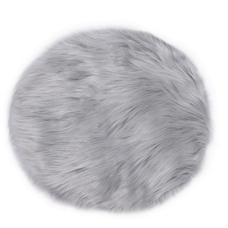 Tapis en laine artificielle, couvre-chaise en peau de mouton, couvre-siège et fourrure artificielle, 30x30CM, pour chambre à coucher: 2 / 50cm in diameter