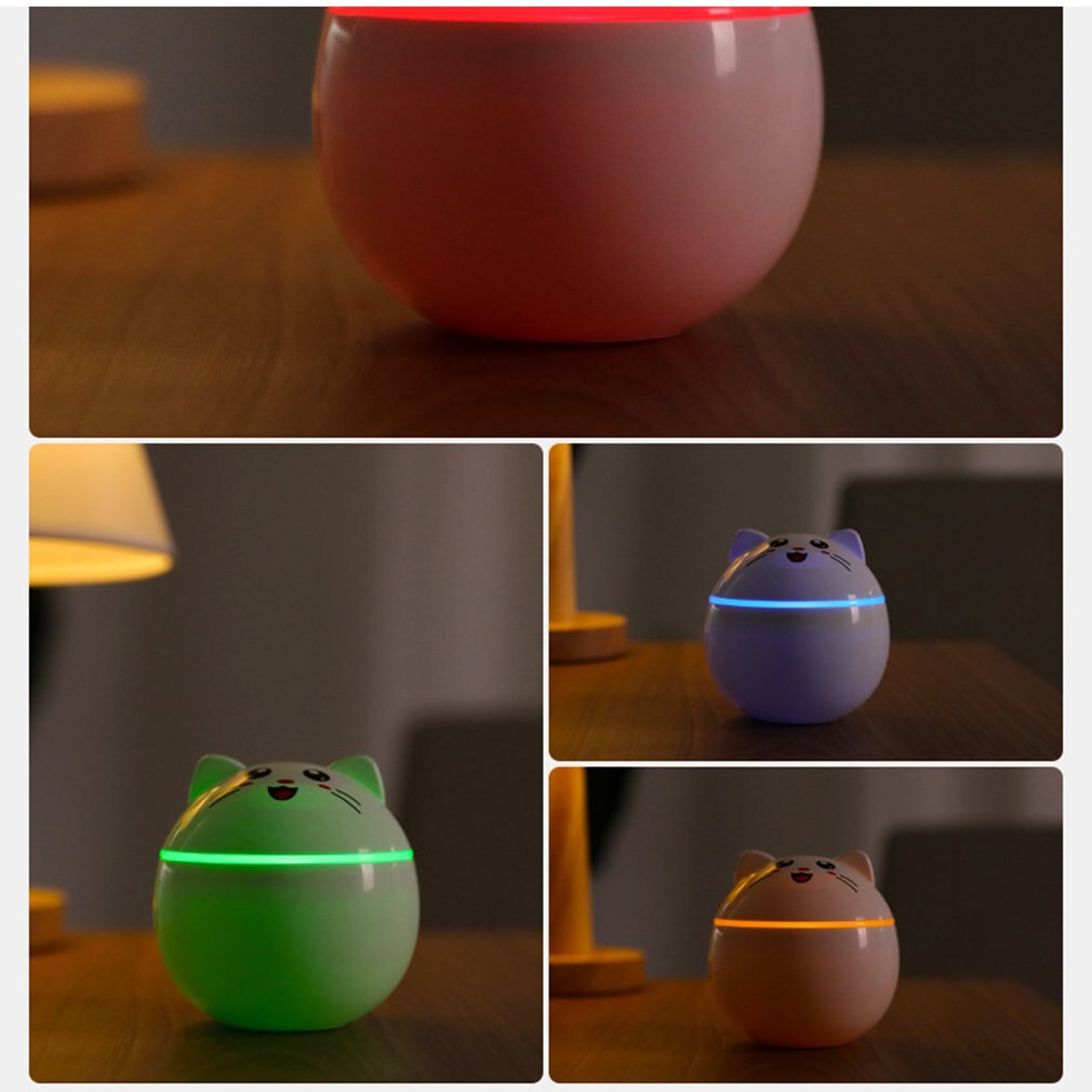Ultrasonic Atomizing Humidifier Portable USB Home Office Moisturizing Mute Large Spray Lucky Cat Humidifier