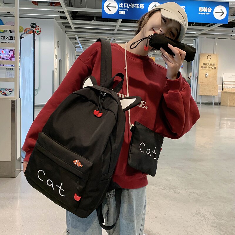 Trend Female Backpack Women Backpack Cute School Bag For Teenager Girl Waterproof Shoulder Bags