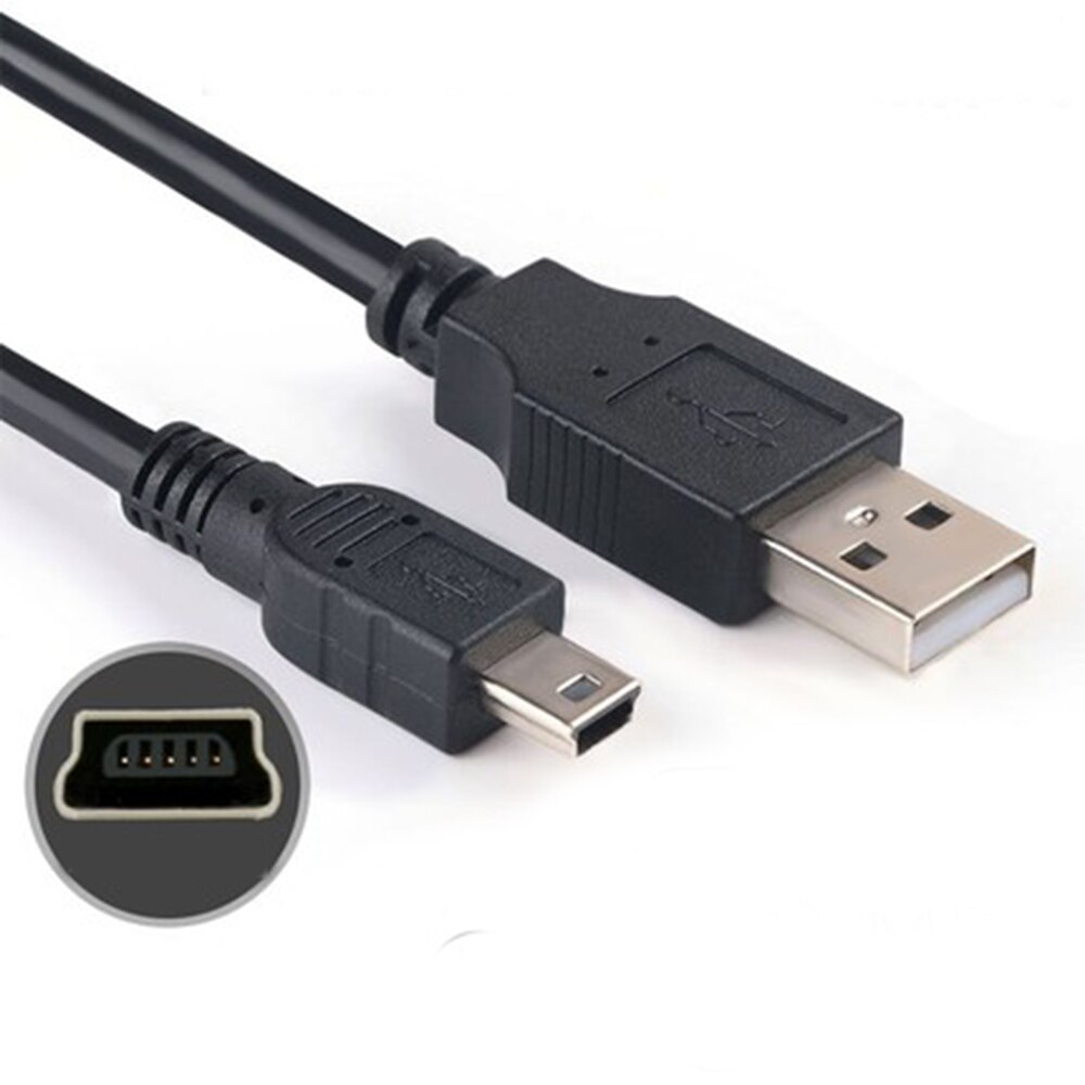 0.75M Mini Usb 2.0 Kabel Adapter Cord 5 Pins Data Transfer Opladen Lijn Dvd Sync Radio Oplader Voor MP3 MP4 MP5 Speler