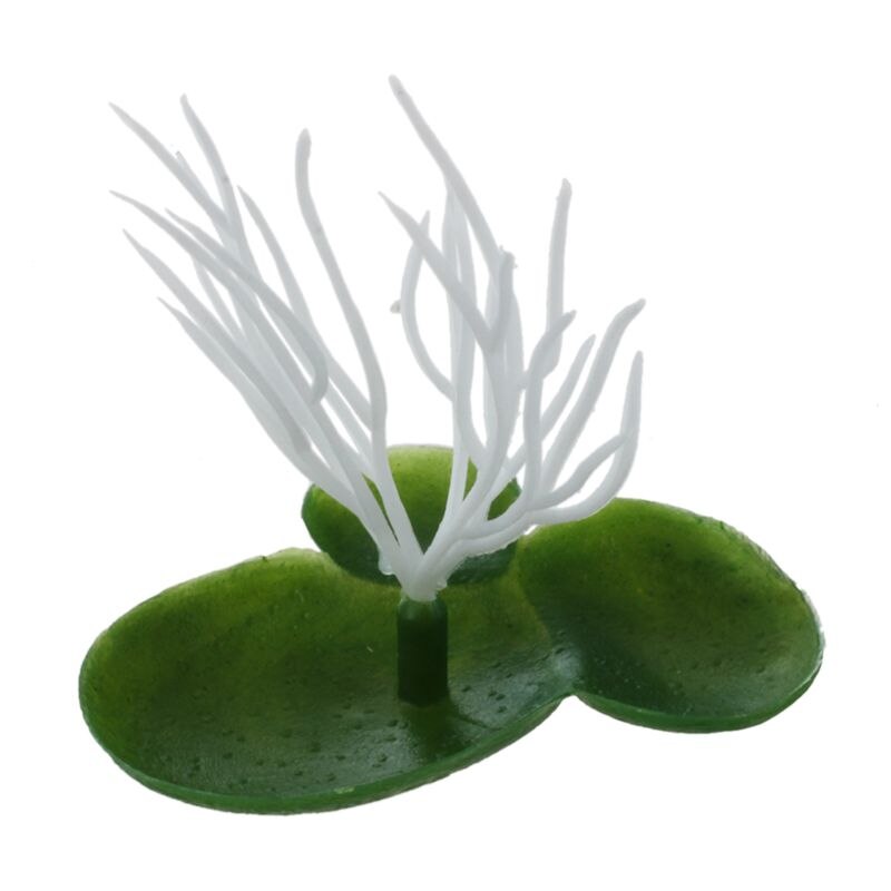 Akvarium konstgjord andmat flytande plast grön vit växt