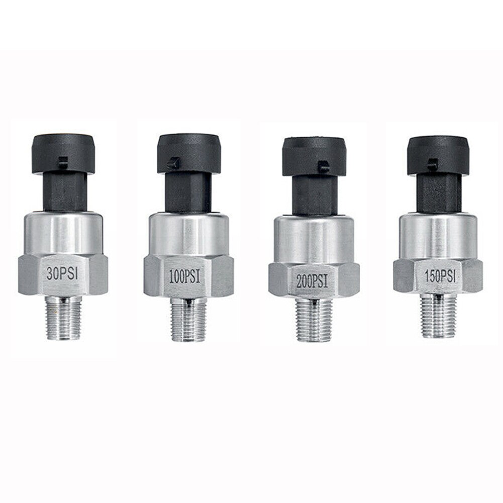 Pressure Transducer Sender Sensor Stainless Steel For Oil Fuel Air Water 30psi